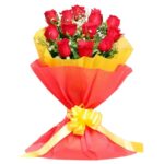 12 Red Roses Designer Bunch