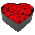 A Premium Heart Shape Gift Box of 15 Red Roses