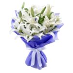A Premium Bouquet of White Lilies
