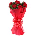 A Premium Bouquet of 8 Red Carnations