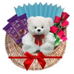 # 01 - A Cute Premium Basket of Roses, Teddy & Chocolates