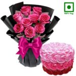 # A Cake & Flowers Combo - A Special Pink Delight Combo