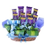 # 01 - A Cute Premium Basket of 8 Cadbury Dairy Milk & 2 Silk Chocolates