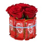 7 KitKat Chocolates & 6 Red Roses Arrangement