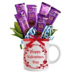 # 01 - A Valentine Special 6 Cadbury Silk Chocolates in Ceramic Mug