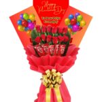 # 0001 - A Valentine Special - Unique Personalized Printed Message Bouquet of Roses & Chocolates