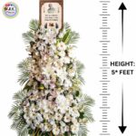 Big 5 FEET Personalized Photo Premium Arrangement of Mix White Flowers