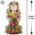 Big 4 FEET Personalized Photo Premium Arrangement of Mix Exotic Flowers