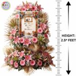 Big 2.5 FEET Personalized Photo Premium Arrangement of Pink Lilies & Gerberas