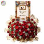 Personalized Luxurious Arrangement of Red Roses & Gerbera