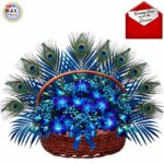 PEACOCK Theme Exotic Luxurious Arrangement (Blue Orchids)