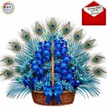 PEACOCK Theme Exotic Luxurious BIG Arrangement (Blue Orchids)