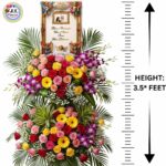 Big 3.5 FEET Personalized Photo Premium Arrangement of Orchids & Mix Color Roses