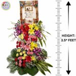 Big 3.5 FEET Personalized Photo Premium Arrangement of Mix Exotic Flowers
