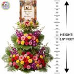 Big 3.5 FEET Personalized Photo Premium Arrangement of Orchids & Mix Color Roses