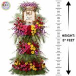 Big 5 FEET Personalized Photo Premium Arrangement of Orchids & Mix Flowers