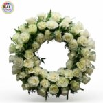 WREATH - of White Roses (Medium)