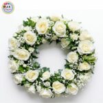 WREATH - of White Roses (Small)