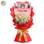 A Beautiful Personalized Premium Photo Printed Bouquet of Rajnigandha
