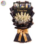 A Beautiful Personalized Premium Photo Printed Bouquet of Rajnigandhas