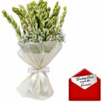 An Elegant Bunch of 10 Fragrant Rajnigandha Flowers