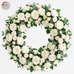 WREATH - of White Roses (Large)