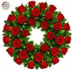 WREATH - of Red Roses (Small)